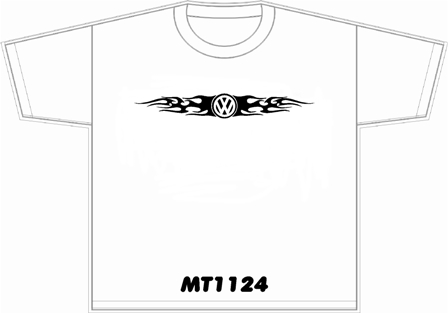 VW T-shirt with flames logo